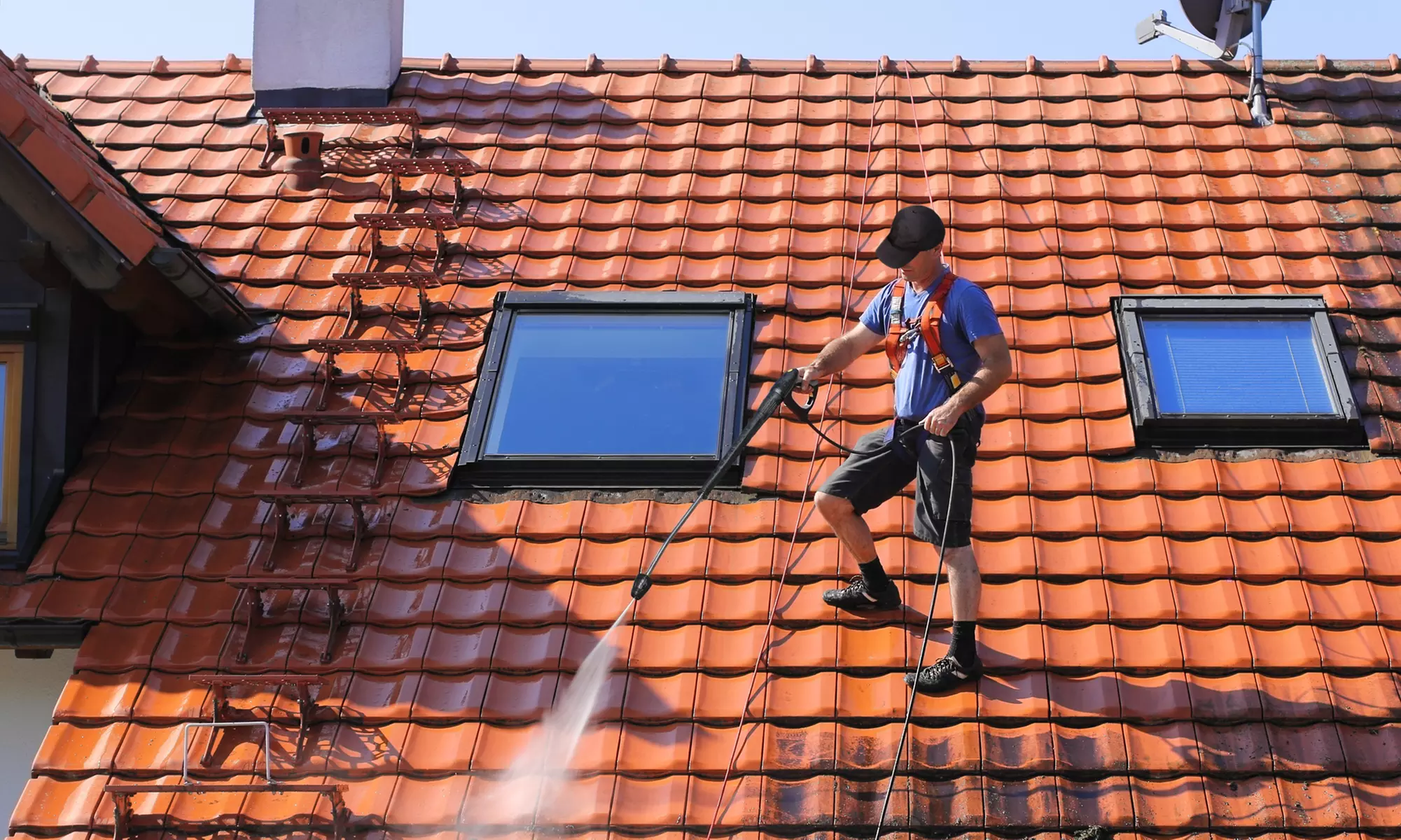 Gutter cleaning for a one story home