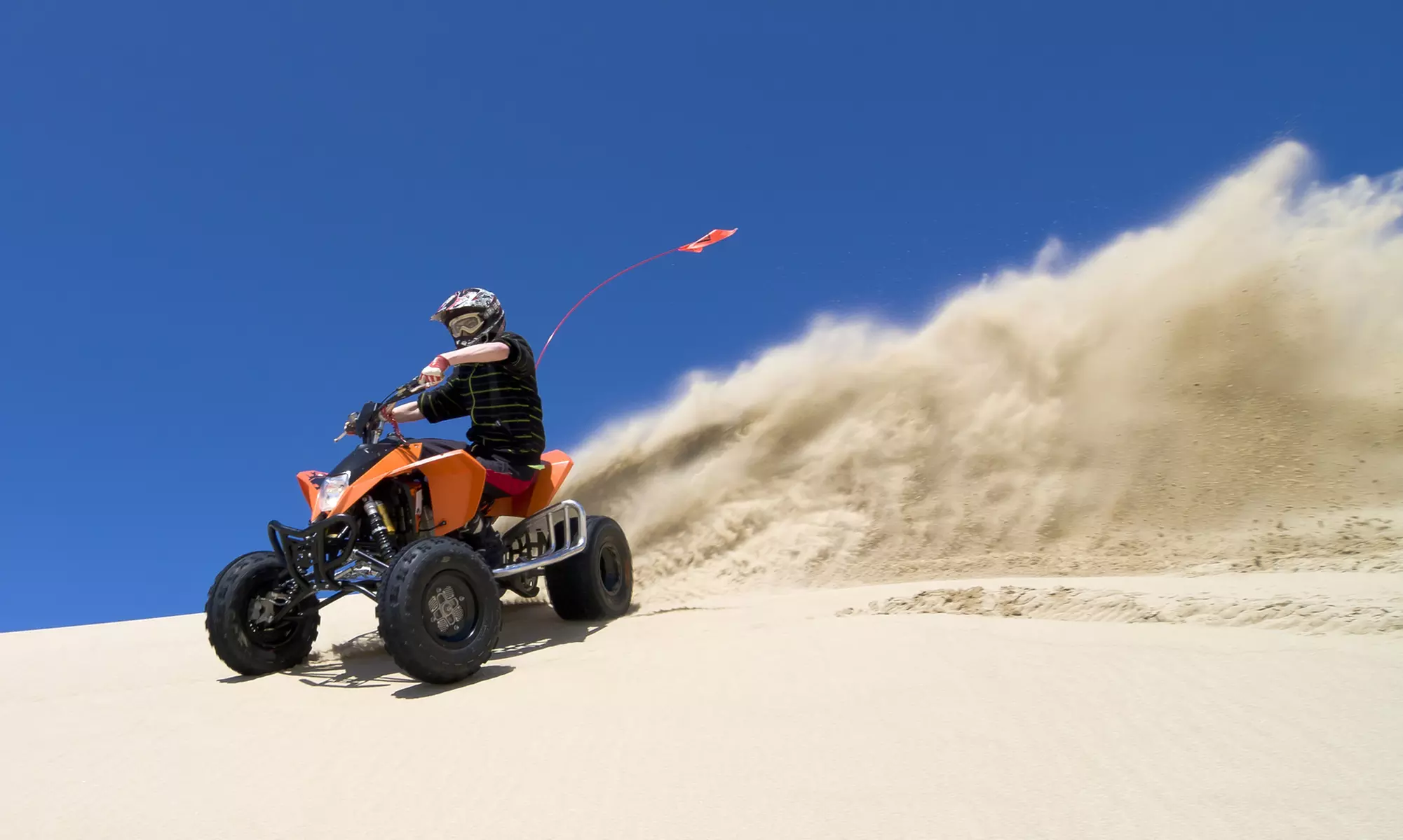 Enjoy & Explore 30-Minute Couple Quad Bike Ride With Free Camel Ride at40% Off At ESA Tours Dune Buggy Dubai - Primary Image