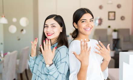 Classic Manicure with Regular Nail Polish + Beverage - JJ cosmetics and Spa