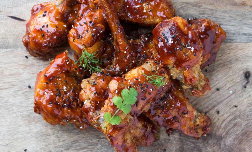 Image 1: Korean Fried Chicken with Beer