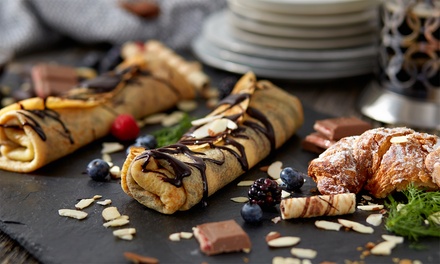 Merienda para 2 o 4 con crepe con crepe o gofre, batido y sándwich​ o pitufo desde 6,99 € en Cappuccino