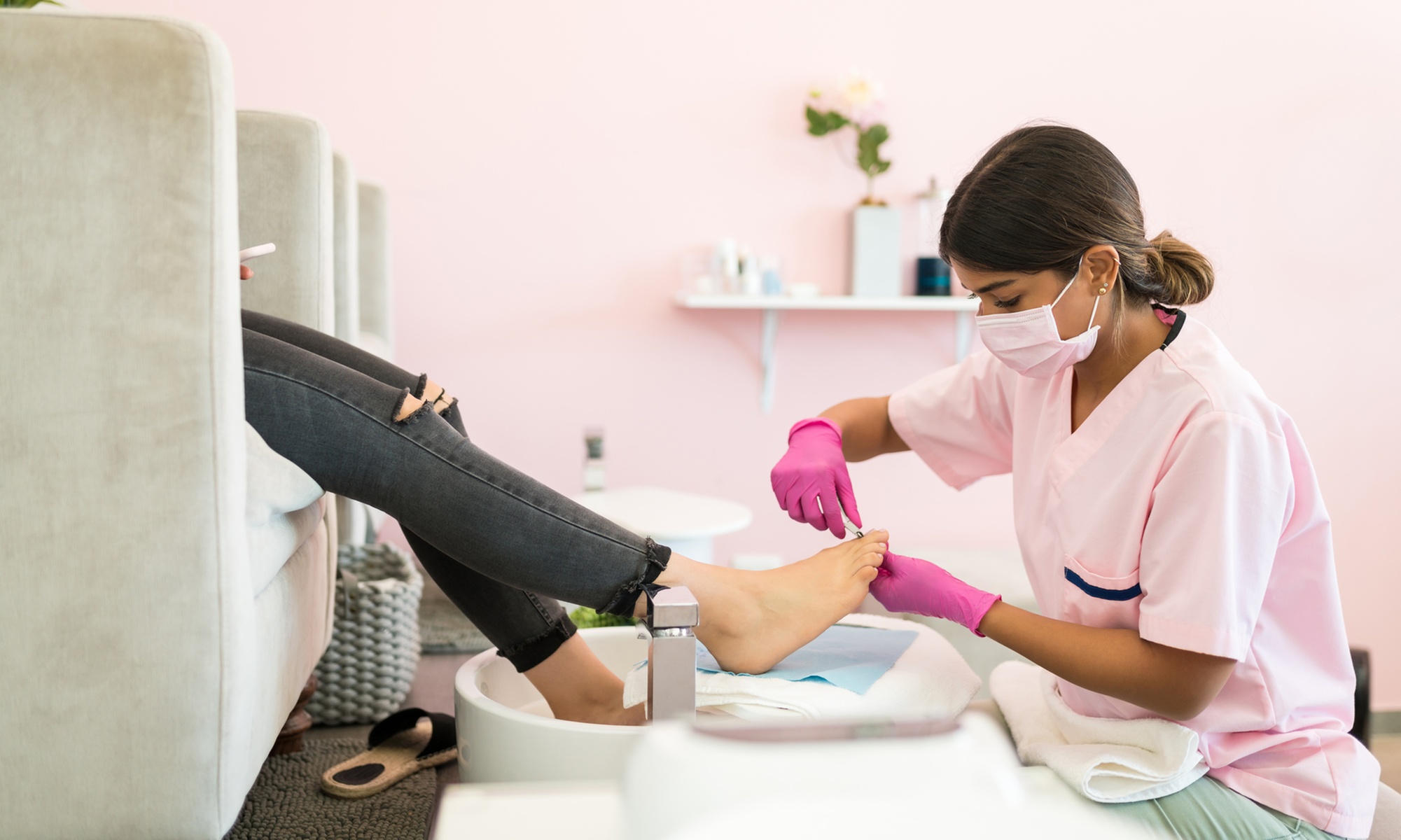 Deluxe Pedicure with Foot Massage, Hot Rocks, or Jelly Pedicure