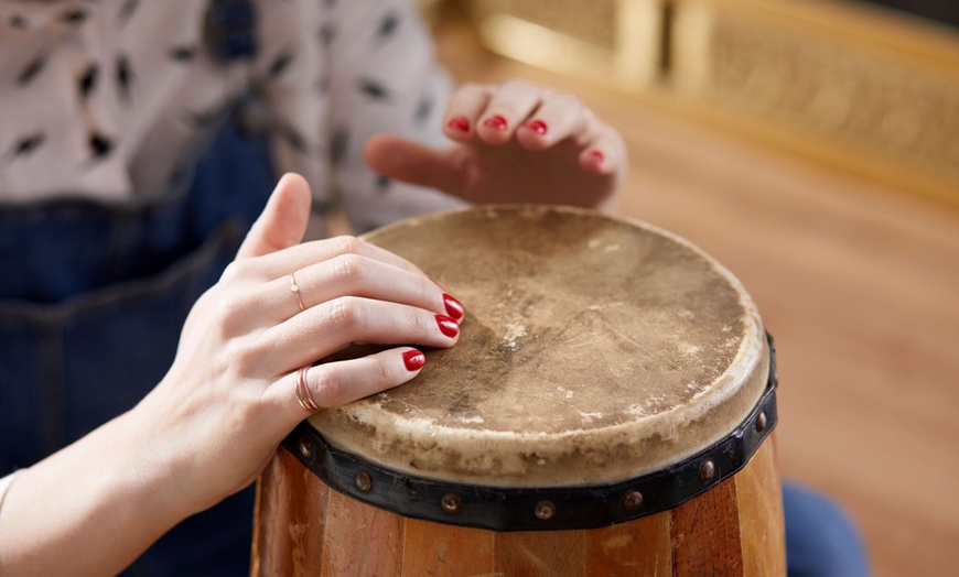 Image 1: 30- or 60-Minute In-Person Drum Lesson at The SoundLab