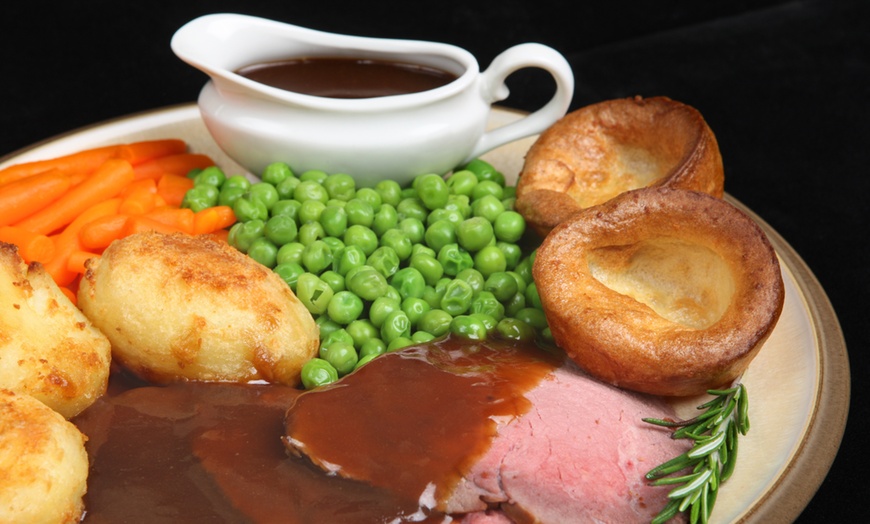 Image 1: Three-Course Sunday Lunch with a Glass of Wine for One, Two, or Three