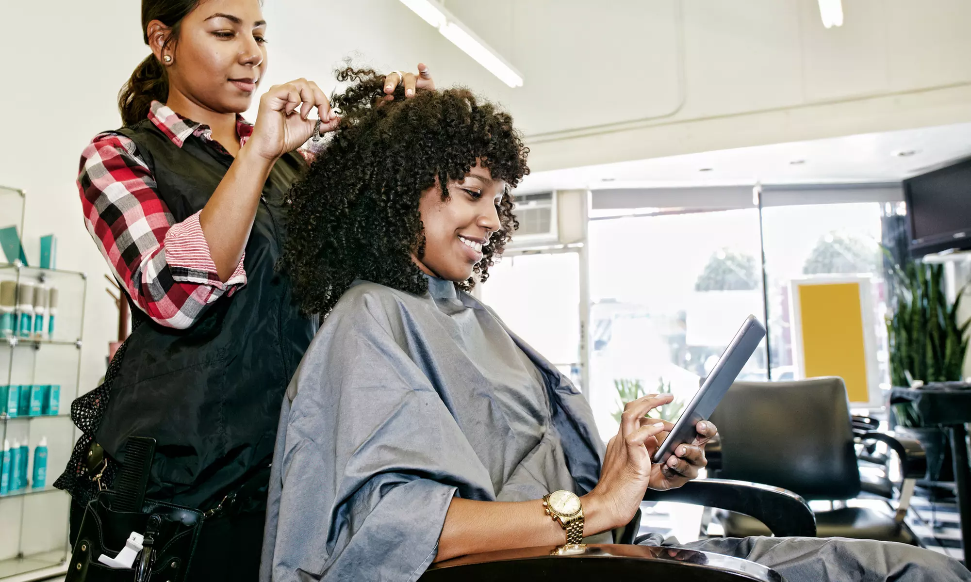 Haircut and Customized Hair Treatment, Single-Process Color, or Balayage at Simone B Salon (Up to 52% Off) - Primary Image