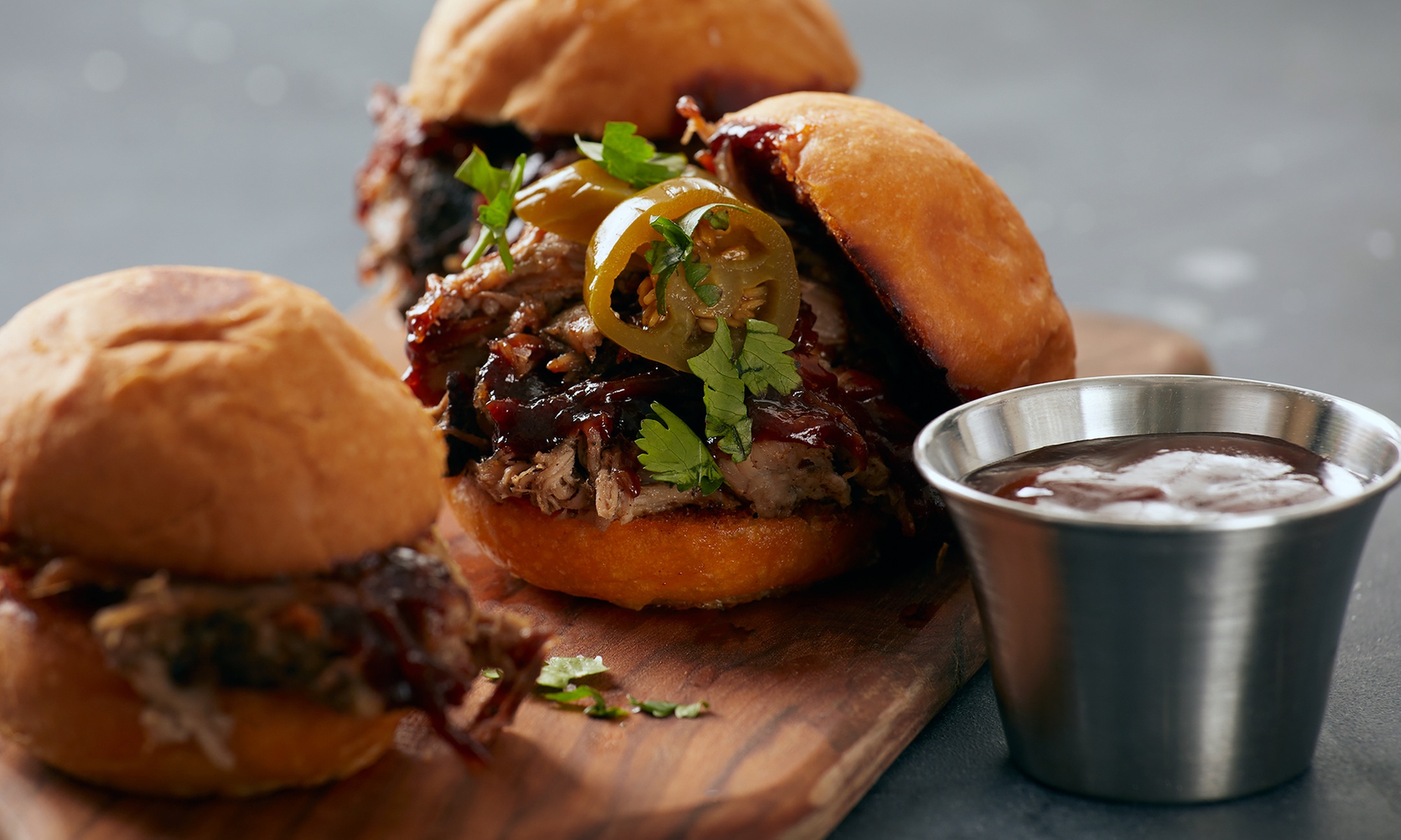 Warm Up Package: Apple Cider, Chili, Pulled Pork Sandwich & Fries
