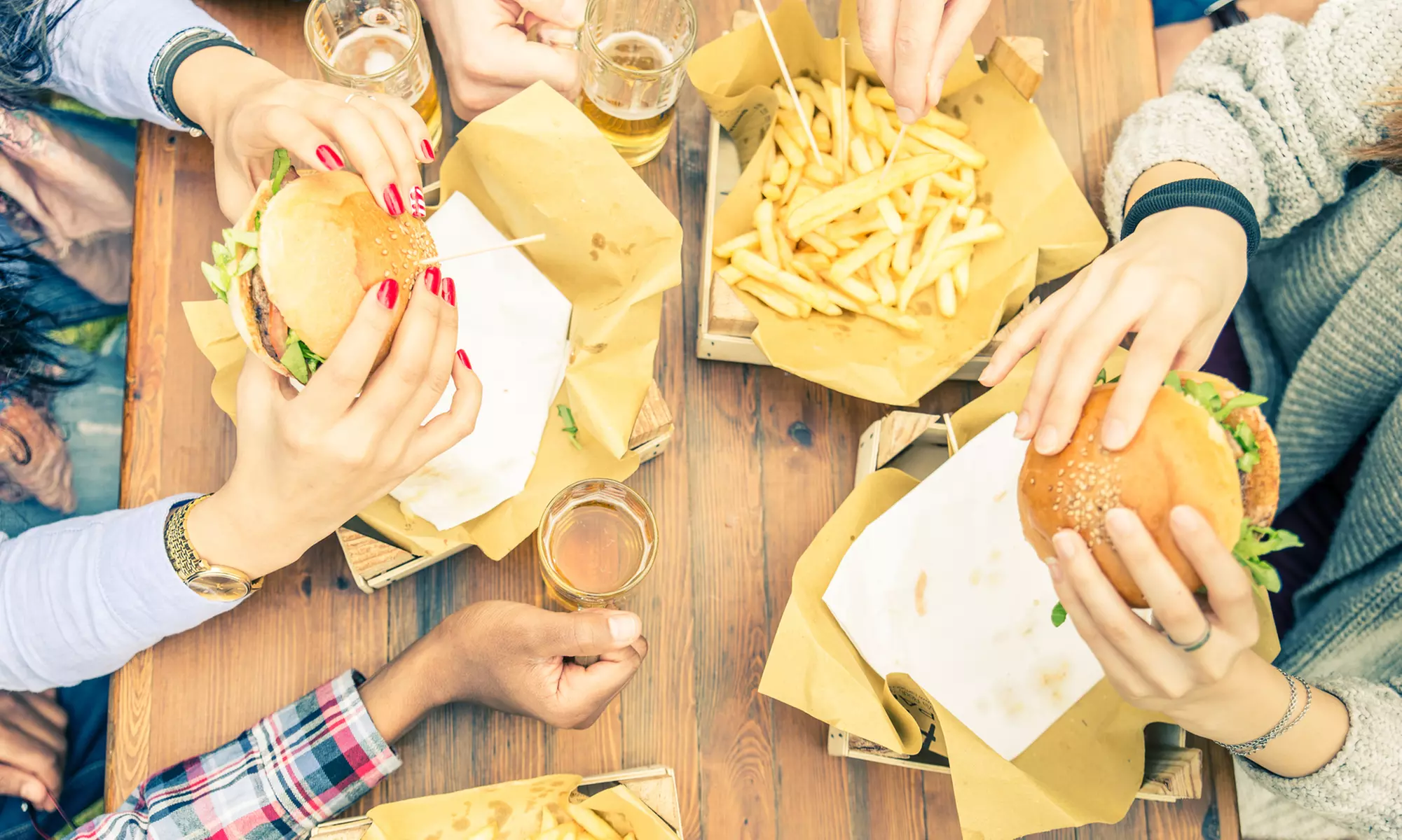 Indulge in Bean And Bites Cafe's Delicious Gourmet Burger with Drink For Up to Four People (Up to 32% Off) - Primary Image