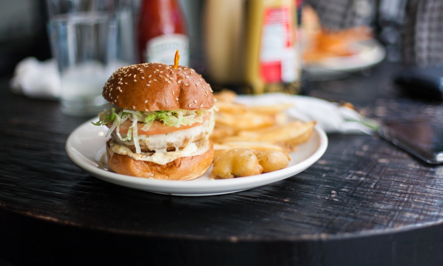 Image 1: Burger or Wrap + Chips and Drink