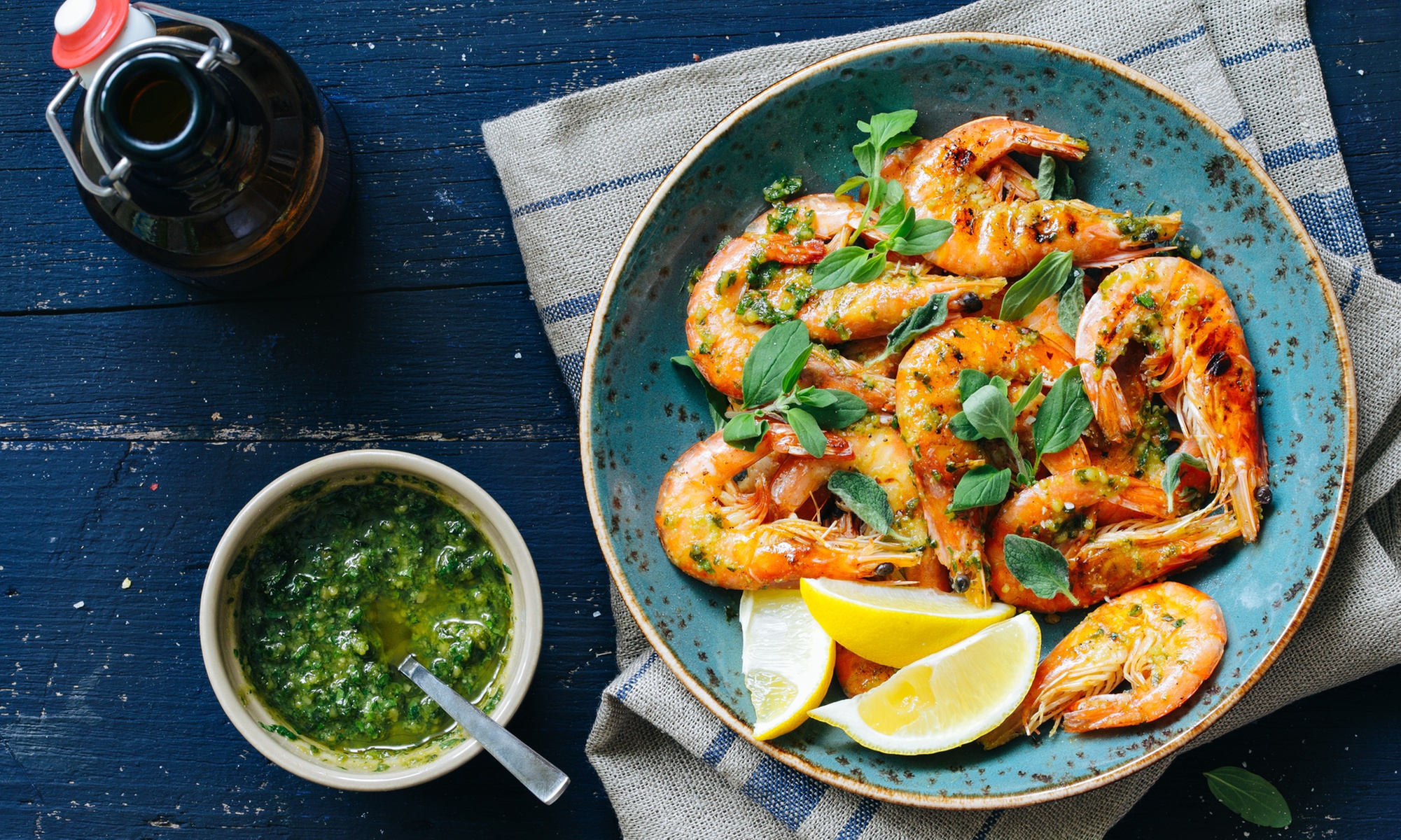 2-4 kg Black-Tiger-Riesengarnelen inkl. Salat & Brot für 1-4 Personen