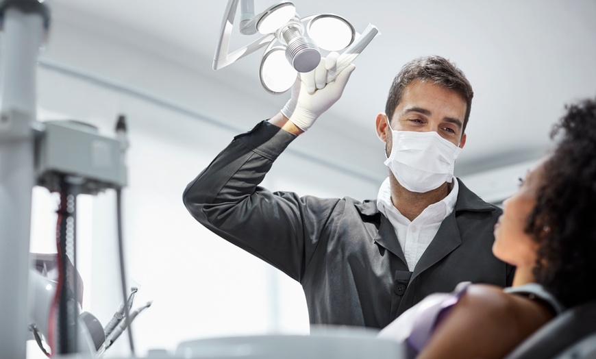 Image 1: Dental Exam with X-Rays, Clean and Polish at Dentists and Dentures