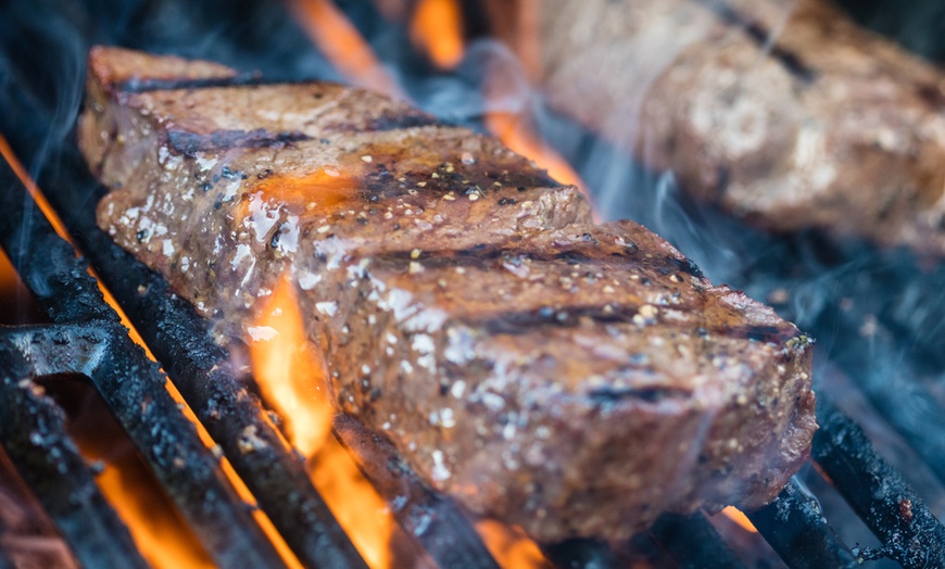 Image 1: 8oz Steak Meal with Beer