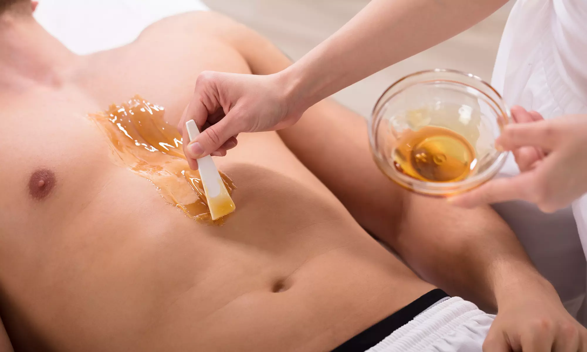 Ultimate Smoothness with Chocolate For Your Body Spa's Men’s Chocolate Brazilian or Bikini Wax (Up to 21%Off) - Primary Image