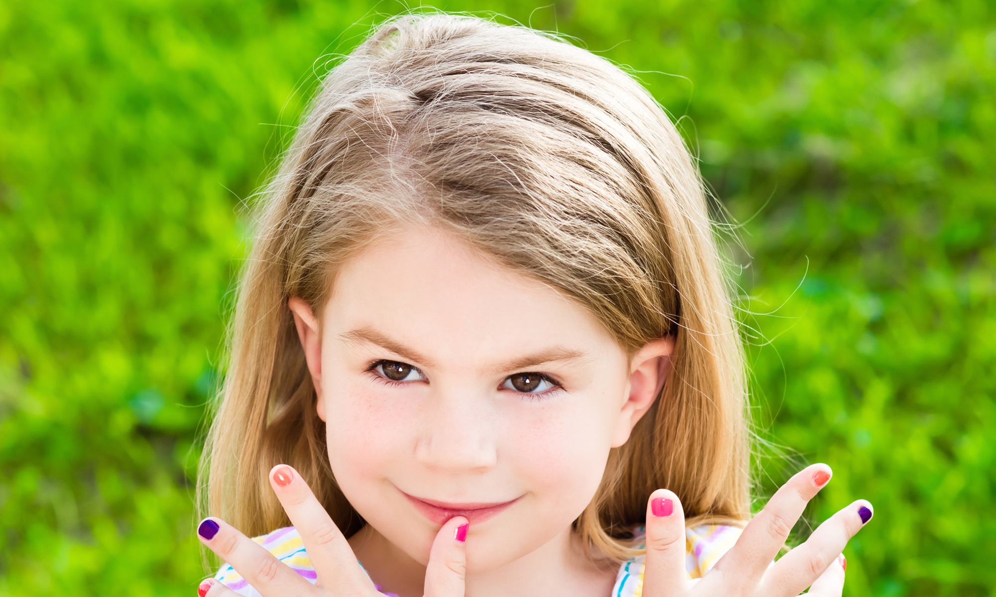 Gel Manicure with 2 Free Cute Spring Nail Designs for Little Princess
