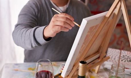 Para 1 persona: taller de pintura de 2 horas con barra libre de vino o cerveza