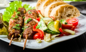 Entree, Mixed Meat Skewers and Soft Drink at StreetFood dal porco Entree, Mixed Meat Skewers and Soft Drink at StreetFood dal porco