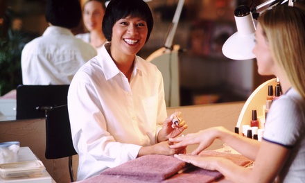 Classic manicure and pedicure with colour and foot massage; valid for women only