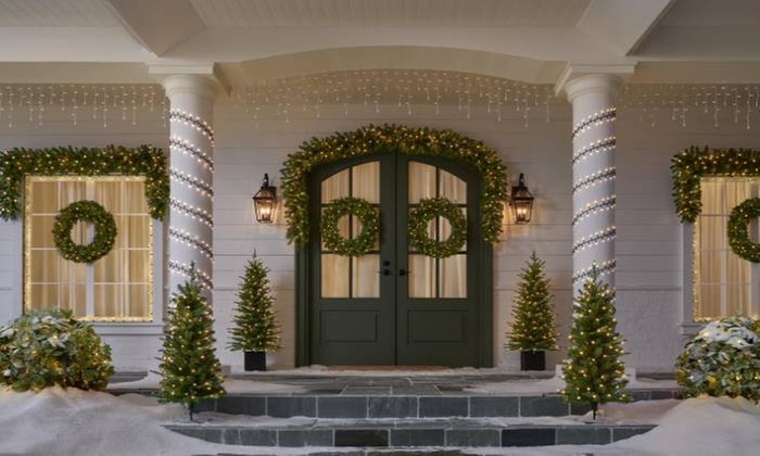 2 pack 3 ft Grand Duchess Twinkling Balsam Fir LED Pre-Lit Artificial Trees was $99, Now $49.98