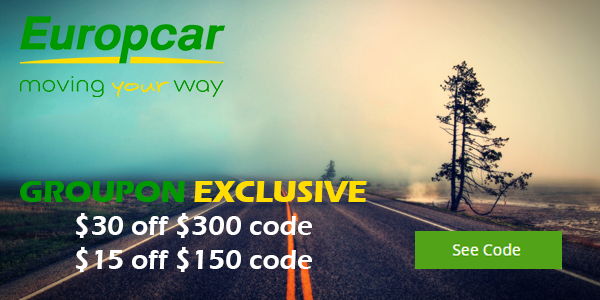 <b>GROUPON EXCLUSIVE: $15 Off Bookings $150+ at Europcar<b/>