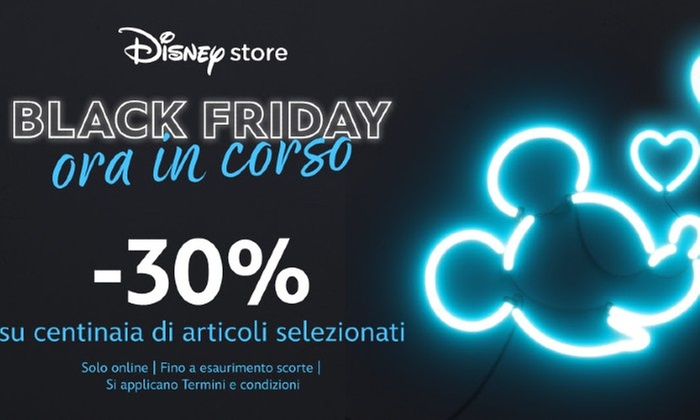 Sconti Disney Storedel 30% con il Black Friday