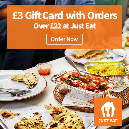 £3 reward with orders at Just Eat