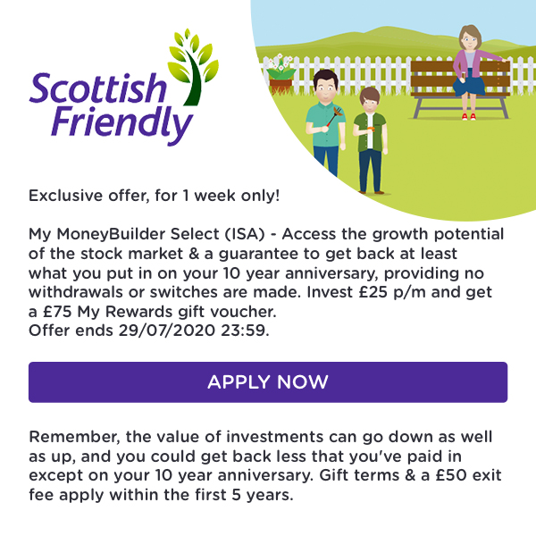 Get a £75 reward voucher with Scottish Friendly