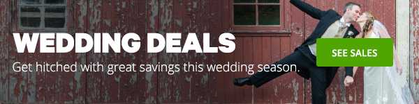 Get hitched with great savings this wedding season.