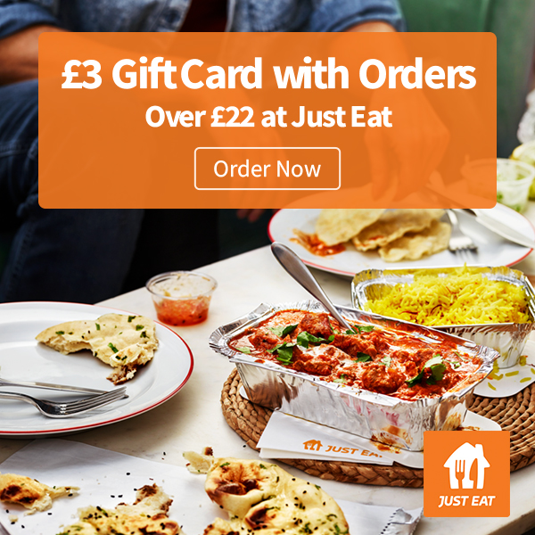 £3 reward with orders at Just Eat