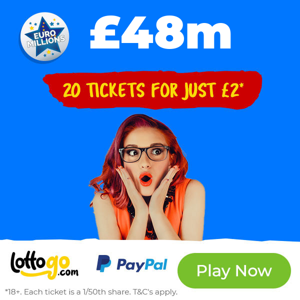 EuroMillions £48m Jackpot – 20 Tickets Only £2*