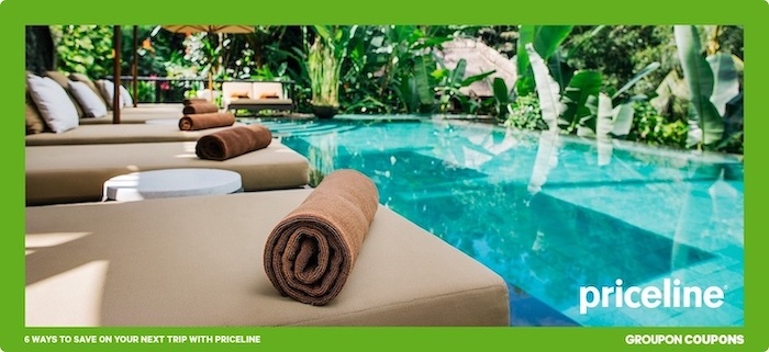 Poolside loungers at a tropical resort