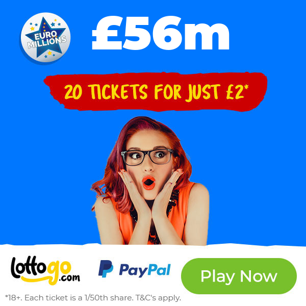 EuroMillions £56m jackpot – 20 tickets only £2* 🤑