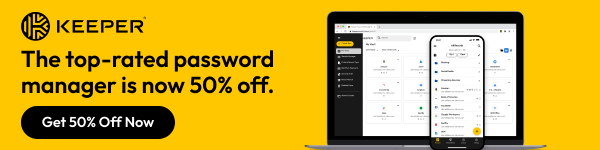 Don't get hacked this holiday season. Get Keeper Password Manager for 50% off today!