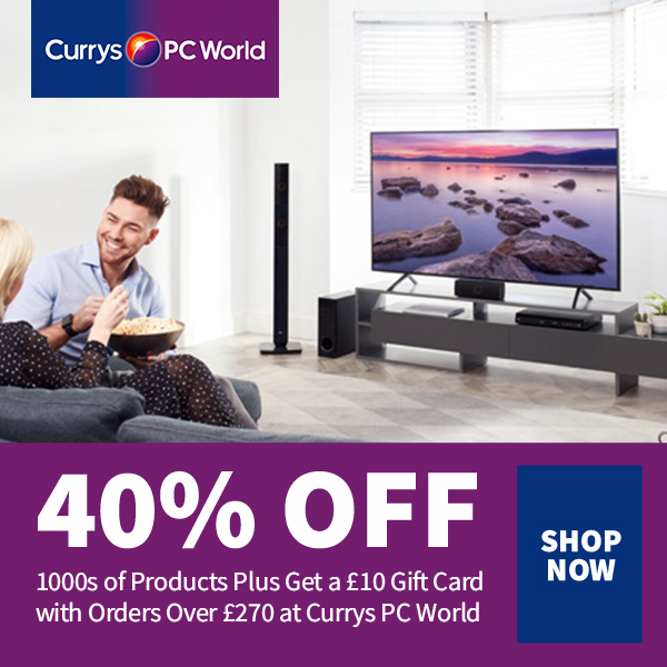 £10 gift card with orders at Currys PC World