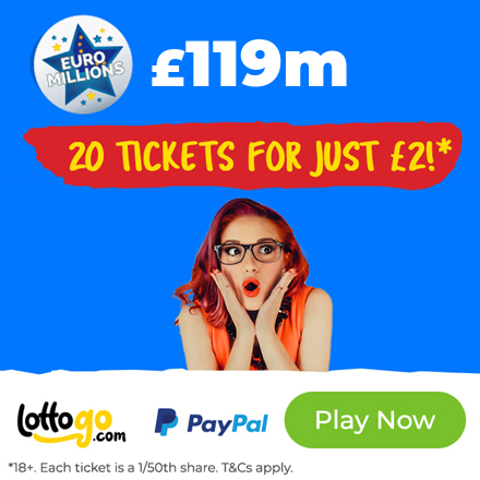 £119M EuroMillions Super Jackpot. Get this exclusive offer now 🤑