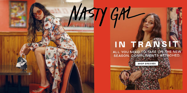 <b>Exclusive Offer! 55% off Nasty Gal Tops, Dresses & Shoes<b/>