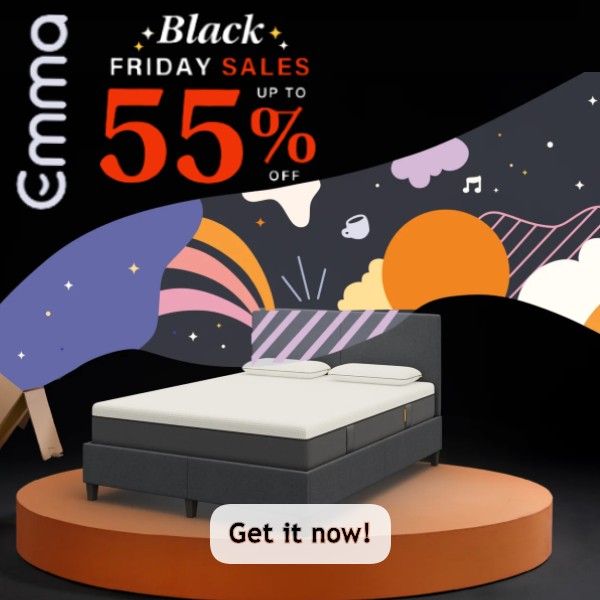 Up to 55% Emma Sleep Promo for Black Friday 