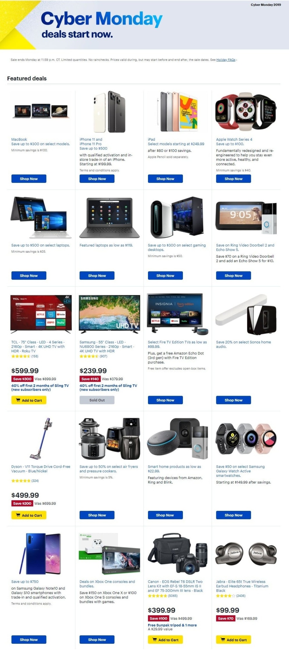 Big Cyber Monday 2020 Savings at Best Buy