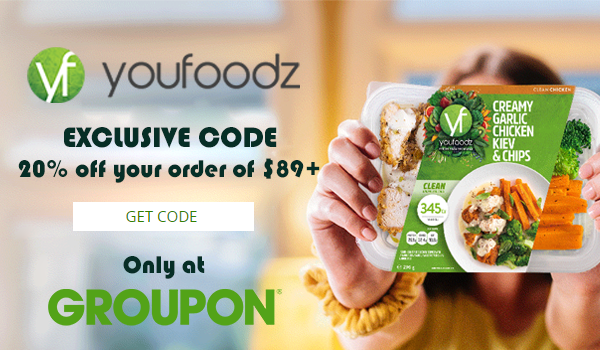 <b>GROUPON EXCLUSIVE: 20% Off Orders $89+ at Youfoodz<b/>