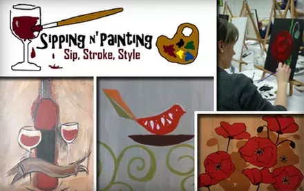 $20 for a Two-Hour Painting Session at Sipping n' Painting - Primary Image