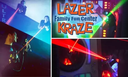 $8 for Three Laser-Tag Games at Lazer Kraze ($18 Value). Choose from Two Locations. - Primary Image