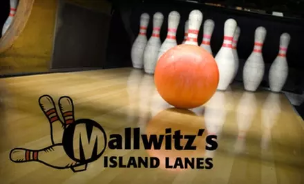 $18 for Two Hours of Bowling, Shoe Rental, and One Pitcher of Beer or Soda at Mallwitz's Island Lanes (Up to $44 Value) - Primary Image