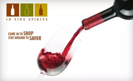$20 for $40 Worth of Fare and Drinks or $60 for a Three-Month Wine Club Membership ($120 Value) to In Fine Spirits  - Primary Image