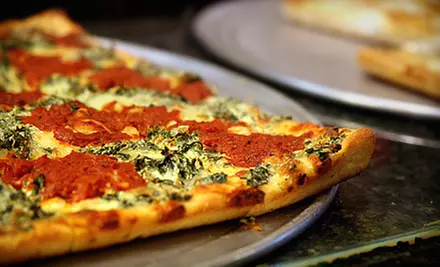 Gourmet Pizzas, Appetizer, and Tiramasu for Two or Four at Pizza Sam in Jackson Heights (Up to 58% Off) - Primary Image