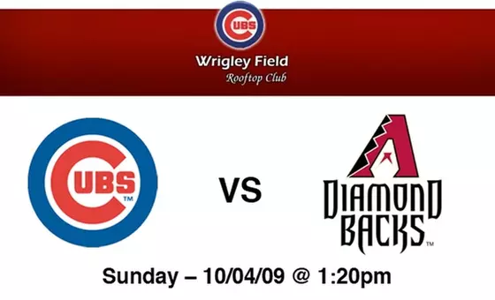 Cubs Rooftop Tickets: All You Can Eat & Drink Included. Buy Here for Cubs vs Arizona on 10/4 at Wrigley Field Rooftop Club. More Games Below. - Primary Image