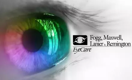 $58 for $100 Worth of Eyewear Plus One Examination with Refraction at Fogg, Maxwell, Lanier & Remington EyeCare ($229 Total Value) - Primary Image