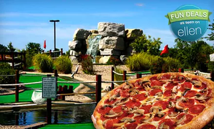 $20 for Mini Golf, Arcade Games, and Pizza for Four at Ben and Ari's and Marco's Pizza in Fishers (Up to $40.74 Value) - Primary Image