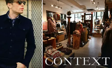 $50 for $100 Worth of Designer Men's Clothing at Context - Primary Image