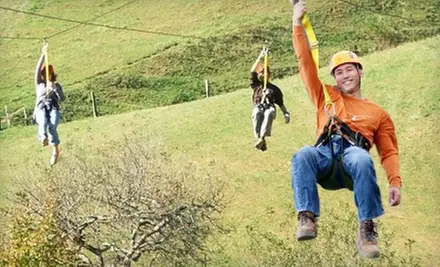 $44 for a Guided Zip-Line Tour at Scream Time Zipline in Zionville ($89 Value) - Primary Image