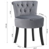 Image 6: Living And Home Velvet Tufted Dressing Table Stool