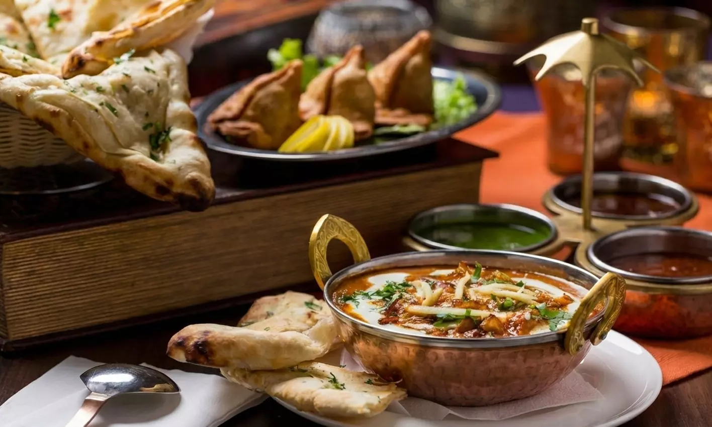 Feast for 2–4: Starter, Main, Rice/Naan & Side