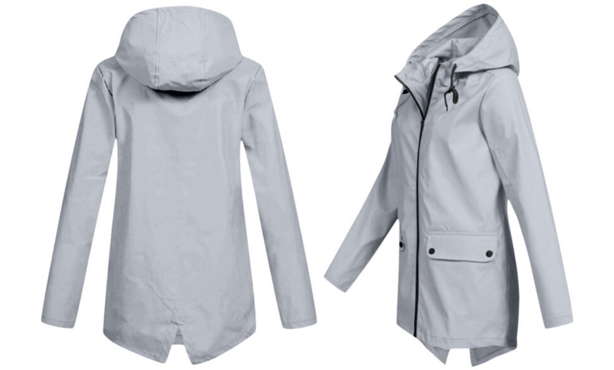 Image 12: Women's Lightweight Zip-through Hooded Windbreaker Jacket